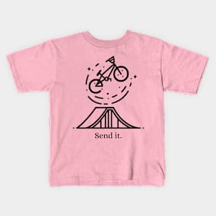 Send It BMX Minimalist Black Work Magic Kids T-Shirt